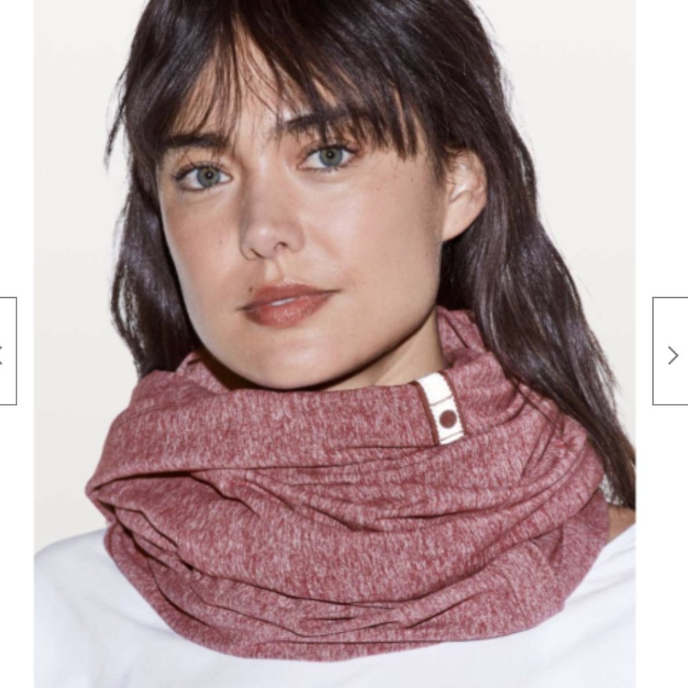 Lululemon Vinyasa Scarf Rulu Heathered Ruby Wine - Picture 2 of 4